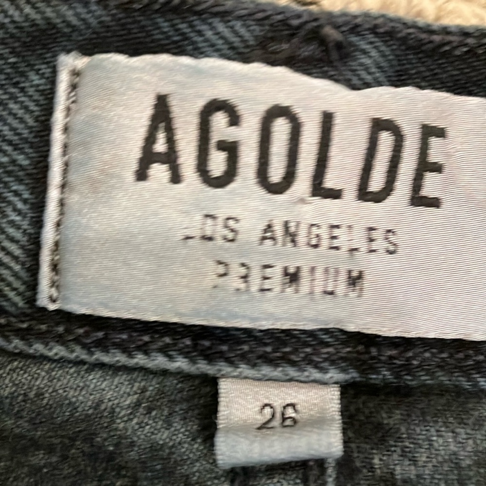 Agolde Riley Jeans 26 washed black - Picture 2 of 13